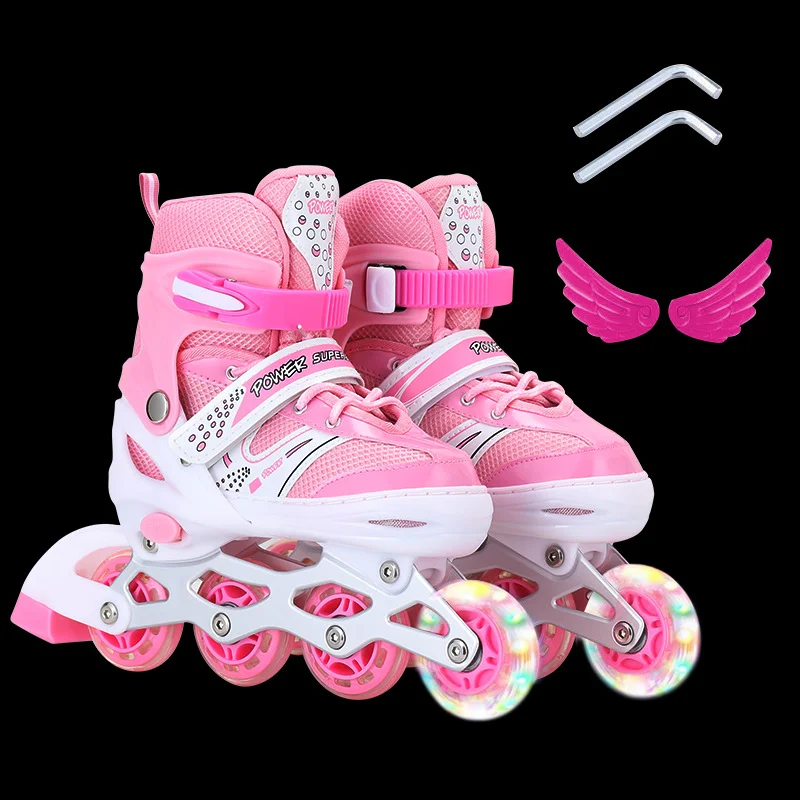 Kids Outdoor Quad - Doppelreihige Quad-Rollschuhe mit 4 Rädern, verstellbare
