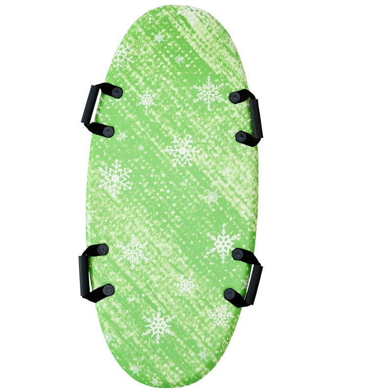Outdoor Kid - Kinder-Komfort-Schaumstoff-Schneeschlitten in Übergröße, Ganzjahres-Rasen- und Schnee-Ski-Slider-Board