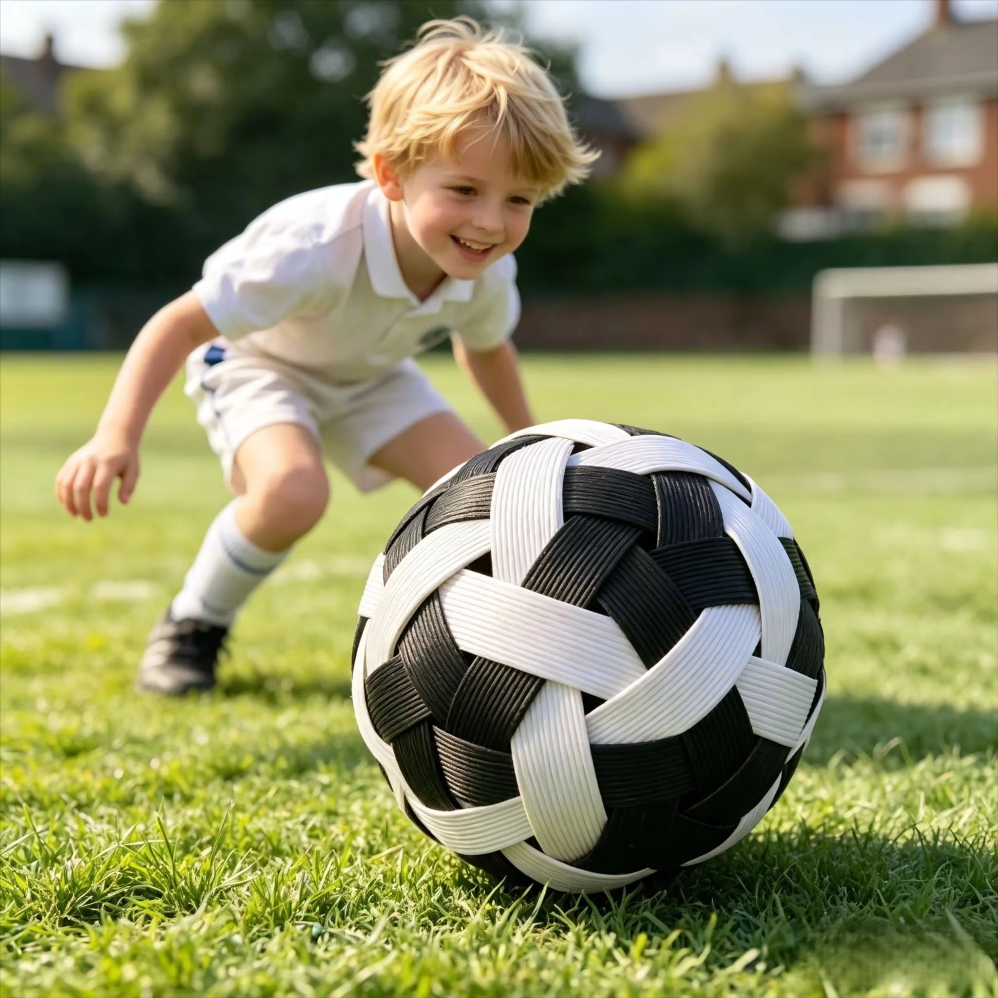 Outdoor Kid - Kinder Sepak Takraw Rattanball Handgewebter Kinder-Kick-Volleyball