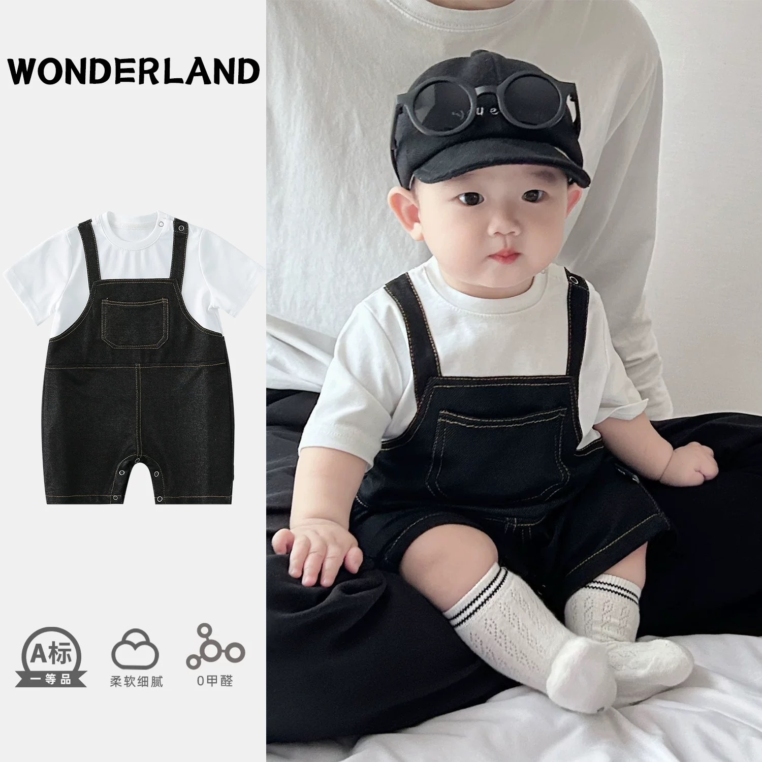 Kids Outdoor Jumpsuit - Neugeborenen-Babykleidung Sommer-Strampler Super Niedlicher Baby-Outdoor-Anzug und