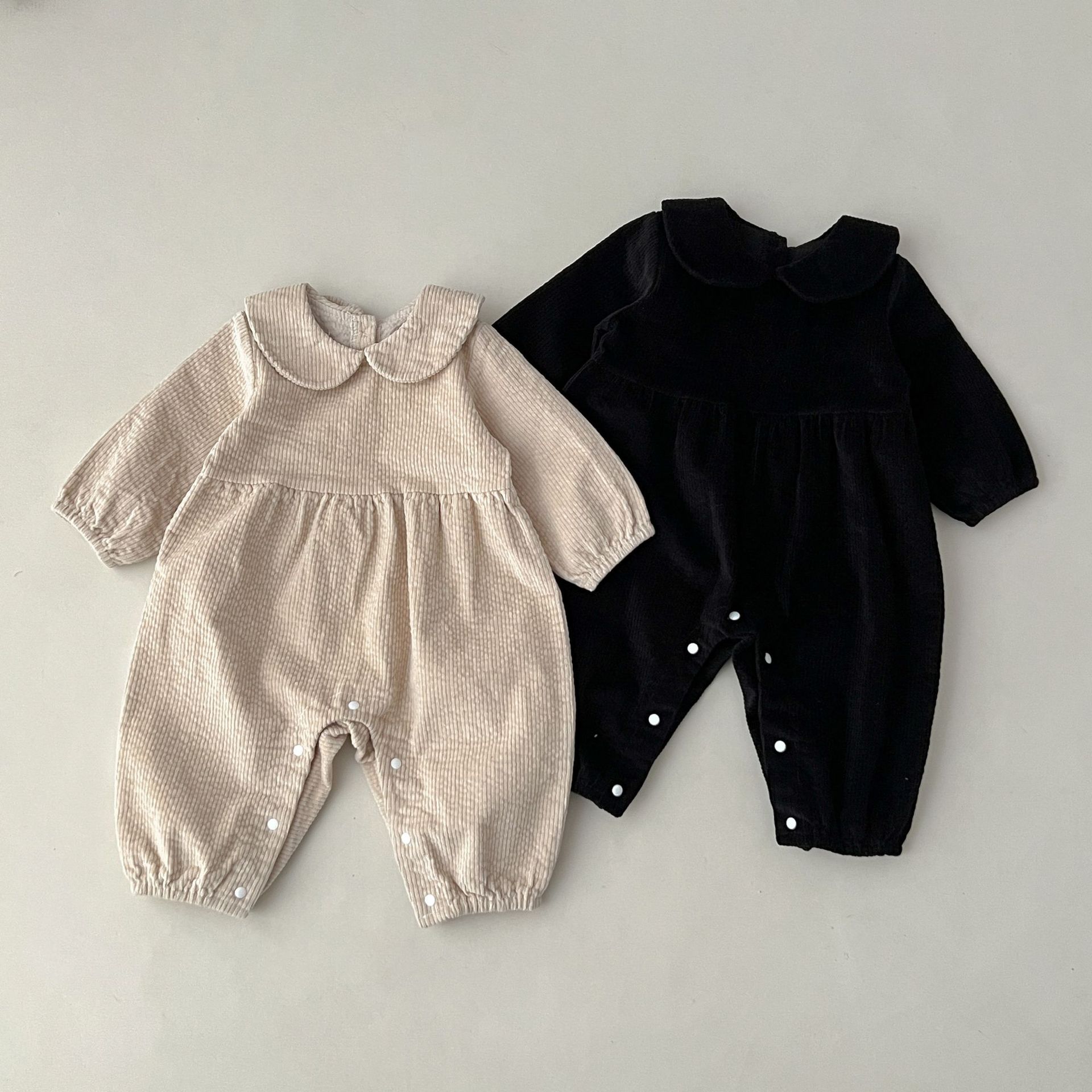 Kids Outdoor Jumpsuit - Kinder Herbst Cord Outdoor solide Langarm