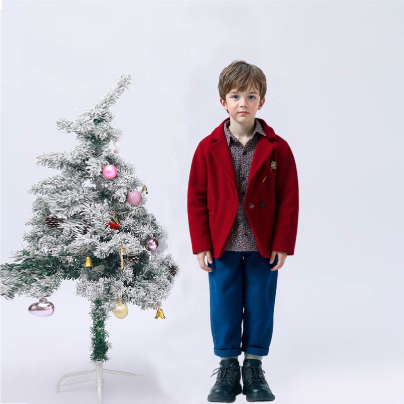 Kids Outdoor Jacket - Kinder Fromal Geburtstag Party Fotografie Wollmantel