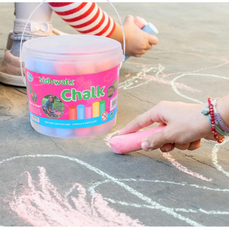 Kids Outdoor Chalkboard - Waschbare Jumbo-Kreide in Gehwegfarben für Kinder