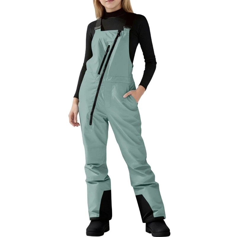 Kids Outdoor Jumpsuit - Kinder-Skihose, Ski-Latzhose, isolierte Snowboard-Overalls, wasserdichte Outdoor-Schneehose,