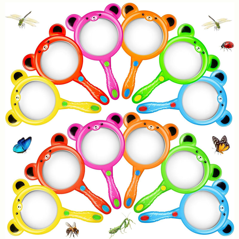 Kids Outdoor Nature Toys - 3-teiliges Set Niedliche Cartoon-Handlupen Vergrößerungsgläser für