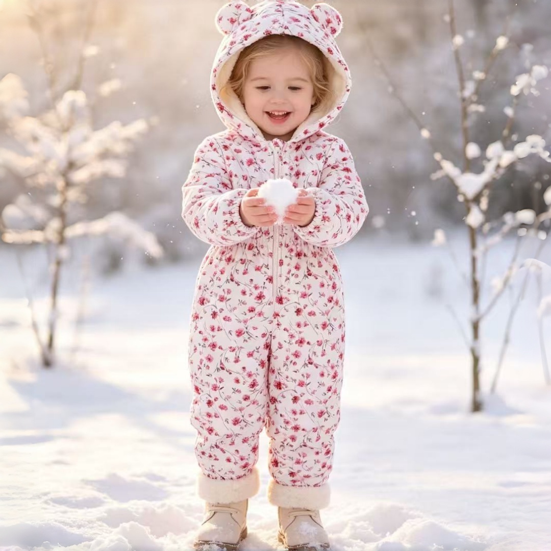Kids Outdoor Jumpsuit - Herbst-/Winter-Overall mit Reißverschluss und Kapuze für