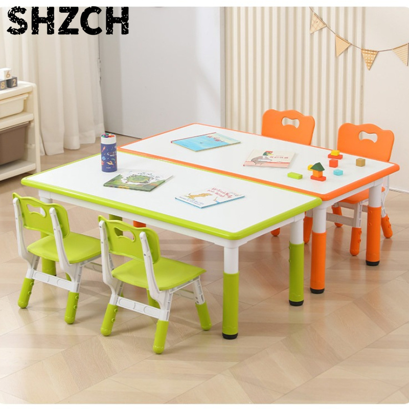 Kids Outdoor Table And Chairs - Kindertagesstätten-Möbelsets Kinderbetreuungszentrum-Möbel Plastiktische Kinder Tisch- und