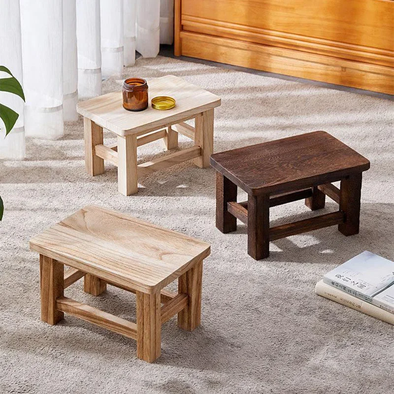 Kids Outdoor Table And Chairs - Massivholz-Hocker für Erwachsene, Schuhwechselhocker, Kinderstuhl, Haushalts-Hocker