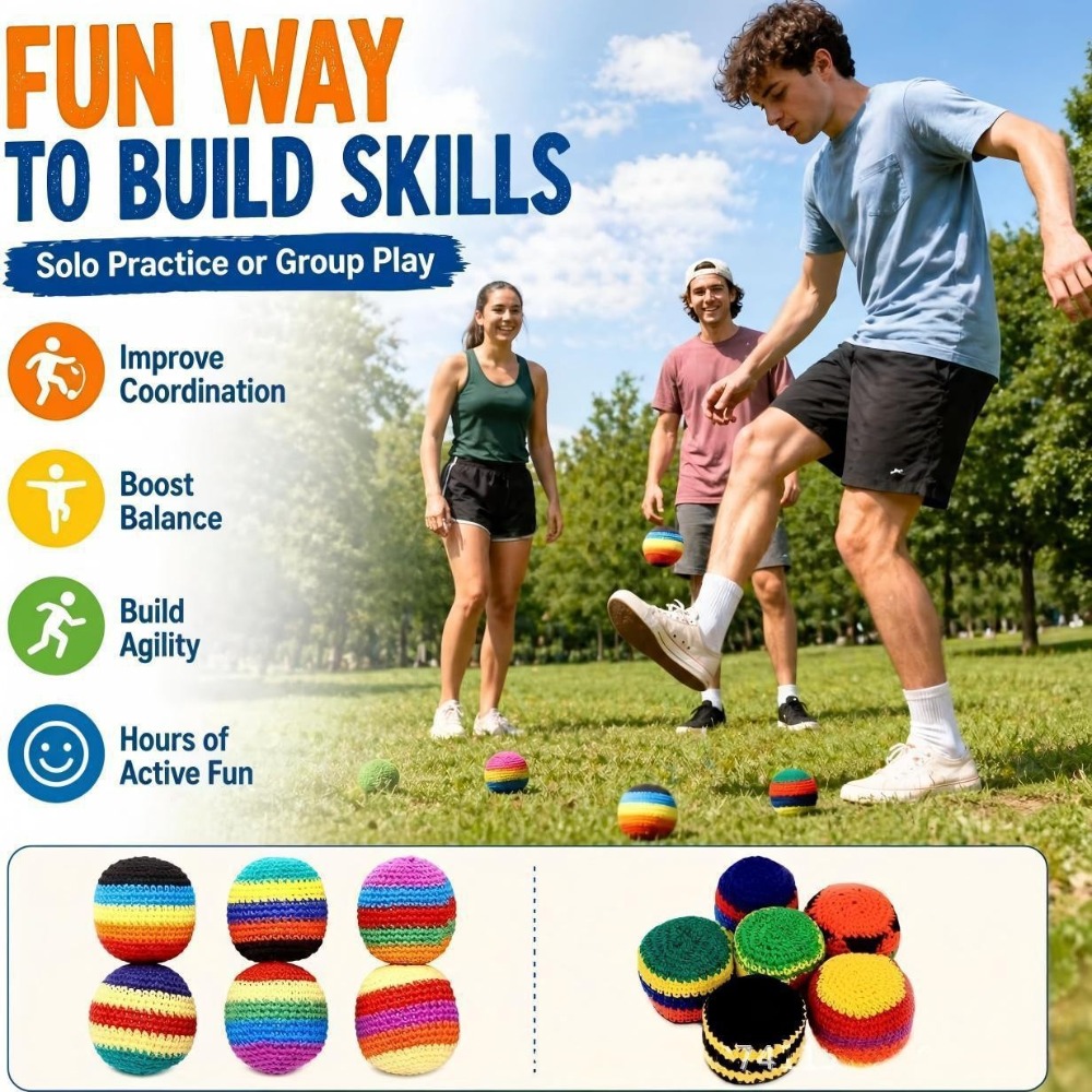 Outdoor Kid - Neuer Weicher Footbag Hack Sandsack-Ball für