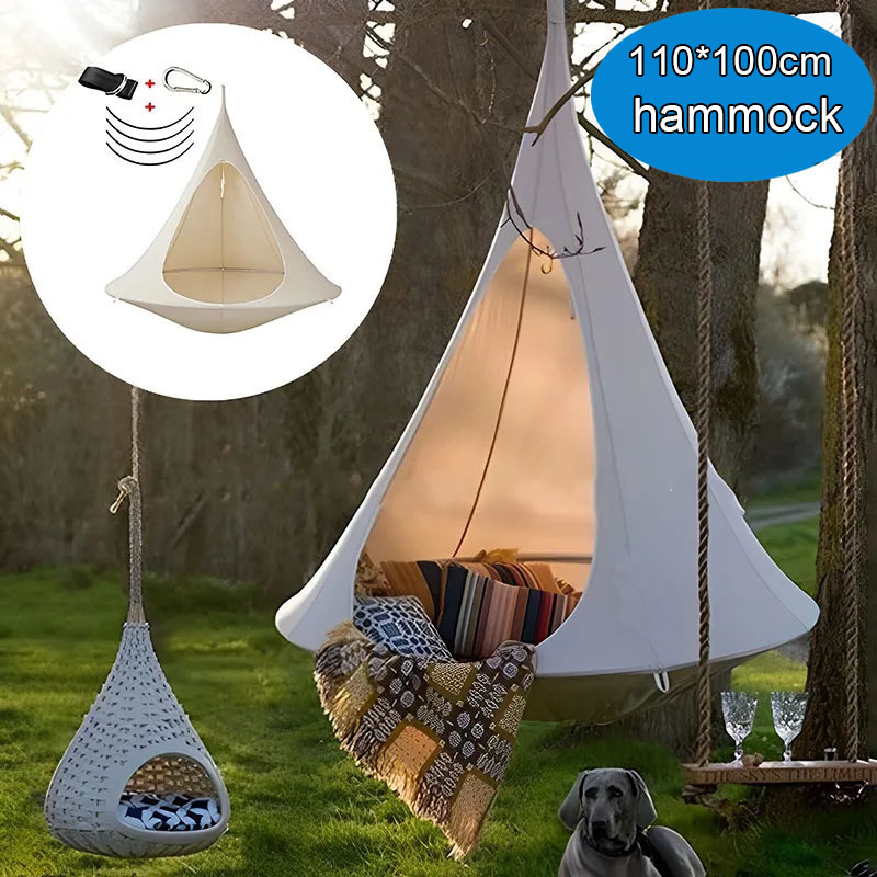 Kids Outdoor Hanging Chair - Wasserdichte Outdoor-Hängematte Doppel-Kakoon Hängesessel Tragfähigkeit 80KG