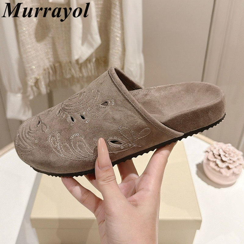 Outdoor Kid - Halb-Slipper für Damen aus Rindsveloursleder, geschlossene