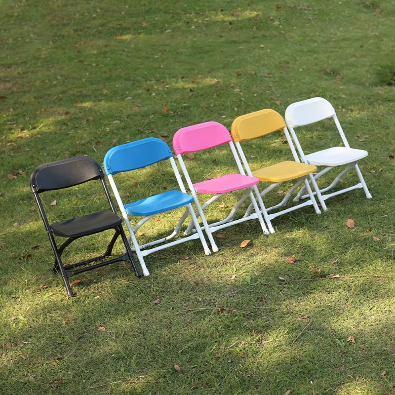 Kids Outdoor Chair Plastic - Großhandel Stahl-Kunststoff Kinder Hochzeits-Garten-Klappstuhl