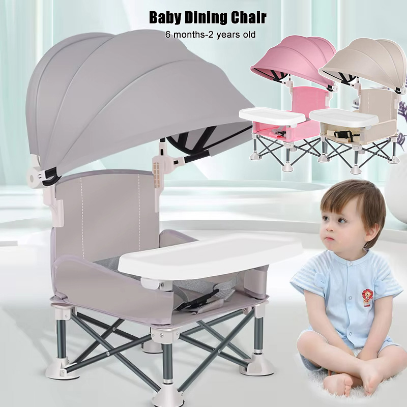 Kids Outdoor Table And Chairs - Baby faltbarer Esszimmerstuhl aus Aluminiumlegierung, Kinder-Esstisch,