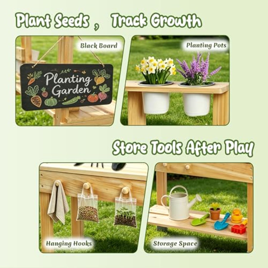 Outdoor-Kinder-Pflanzbank mit  – Kids Outdoor Chalkboard Bewertung und Preis