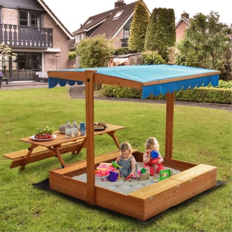 Garten-Sandkasten aus Holz für – Kids Outdoor Bench Bewertung und Preis