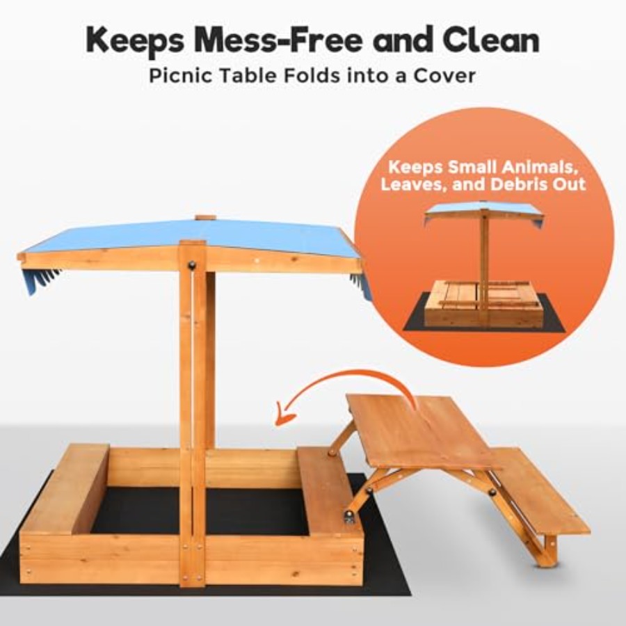 Garten-Sandkasten aus Holz für – Kids Outdoor Bench Bewertung und Preis