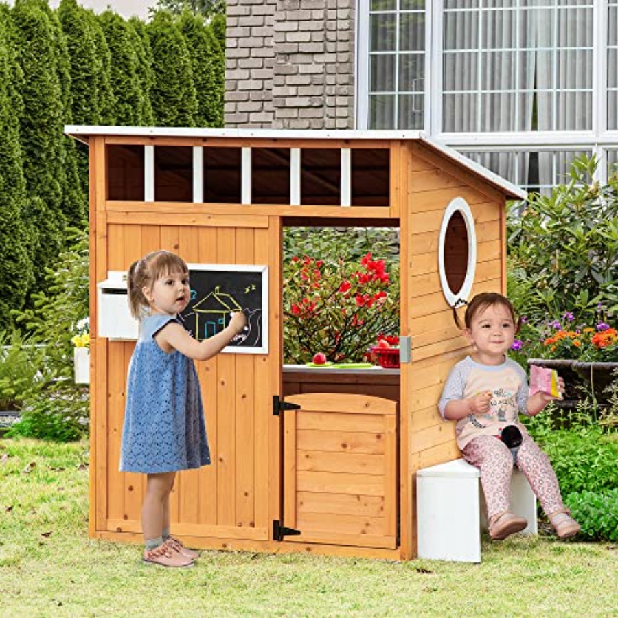 Outdoor-Holzspielhaus für Kind – Kids Outdoor Bench Bewertung und Preis