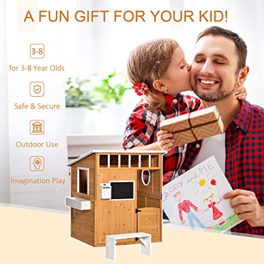 Outdoor-Holzspielhaus für Kind – Kids Outdoor Bench Bewertung und Preis