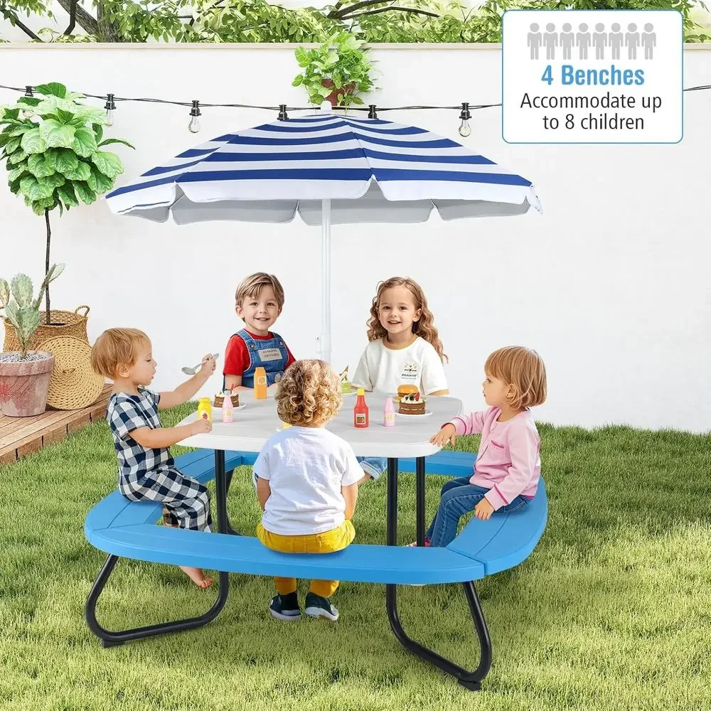 8-Personen Kinder-Picknicktisc – Kids Outdoor Bench Bewertung und Preis