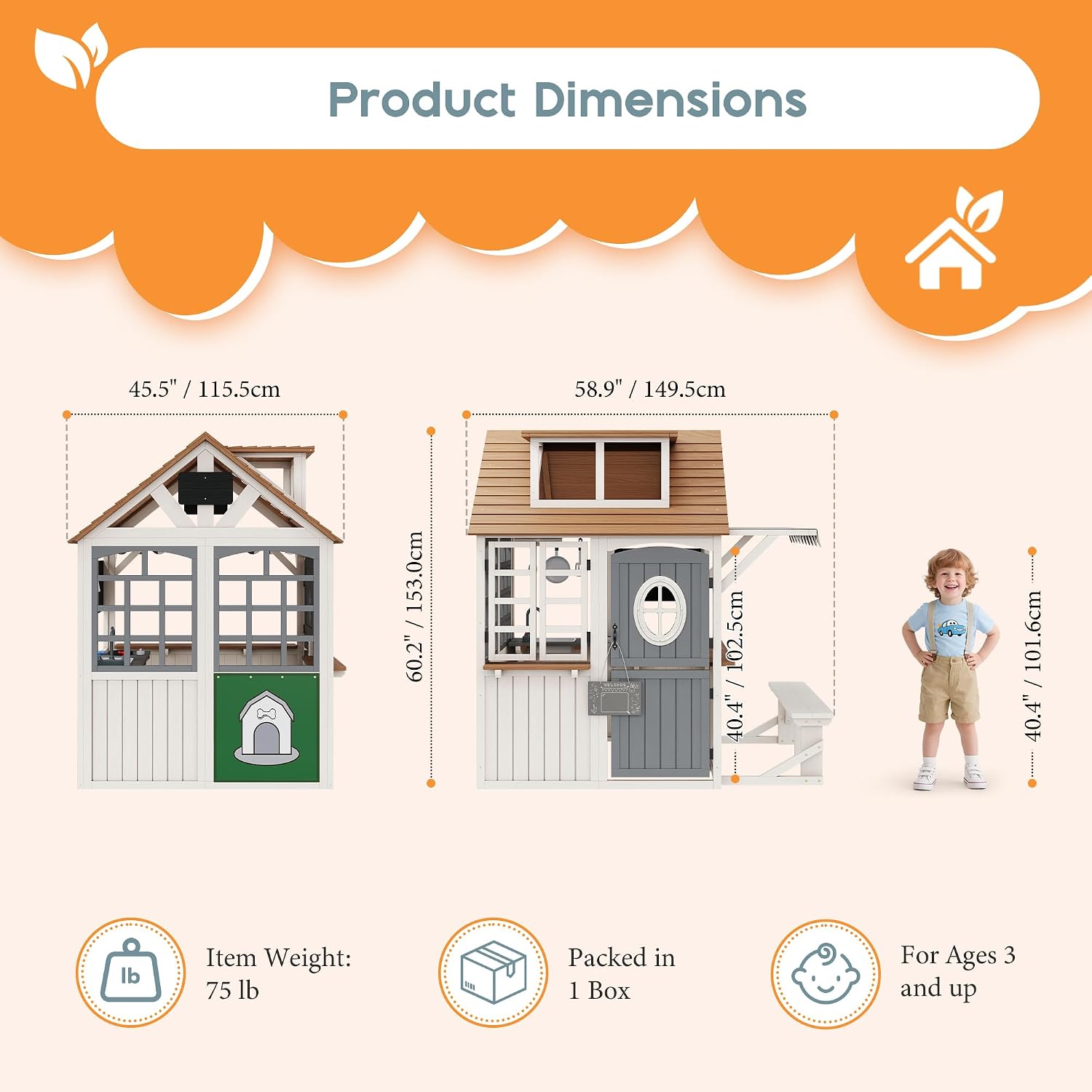Langlebiges Kinder-Spielhaus a – Kids Outdoor Chalkboard Bewertung und Preis