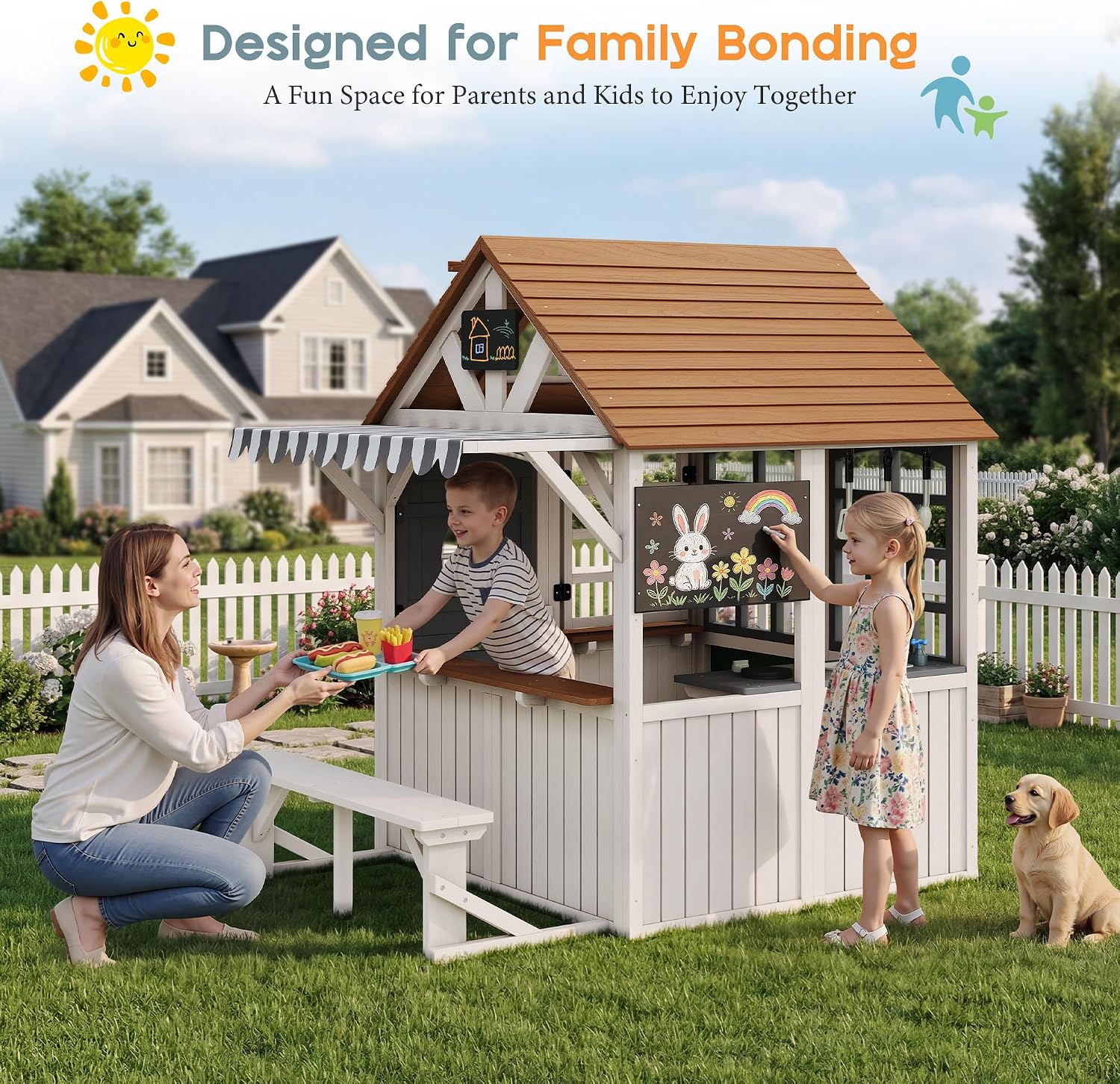 Langlebiges Kinder-Spielhaus a – Kids Outdoor Chalkboard Bewertung und Preis