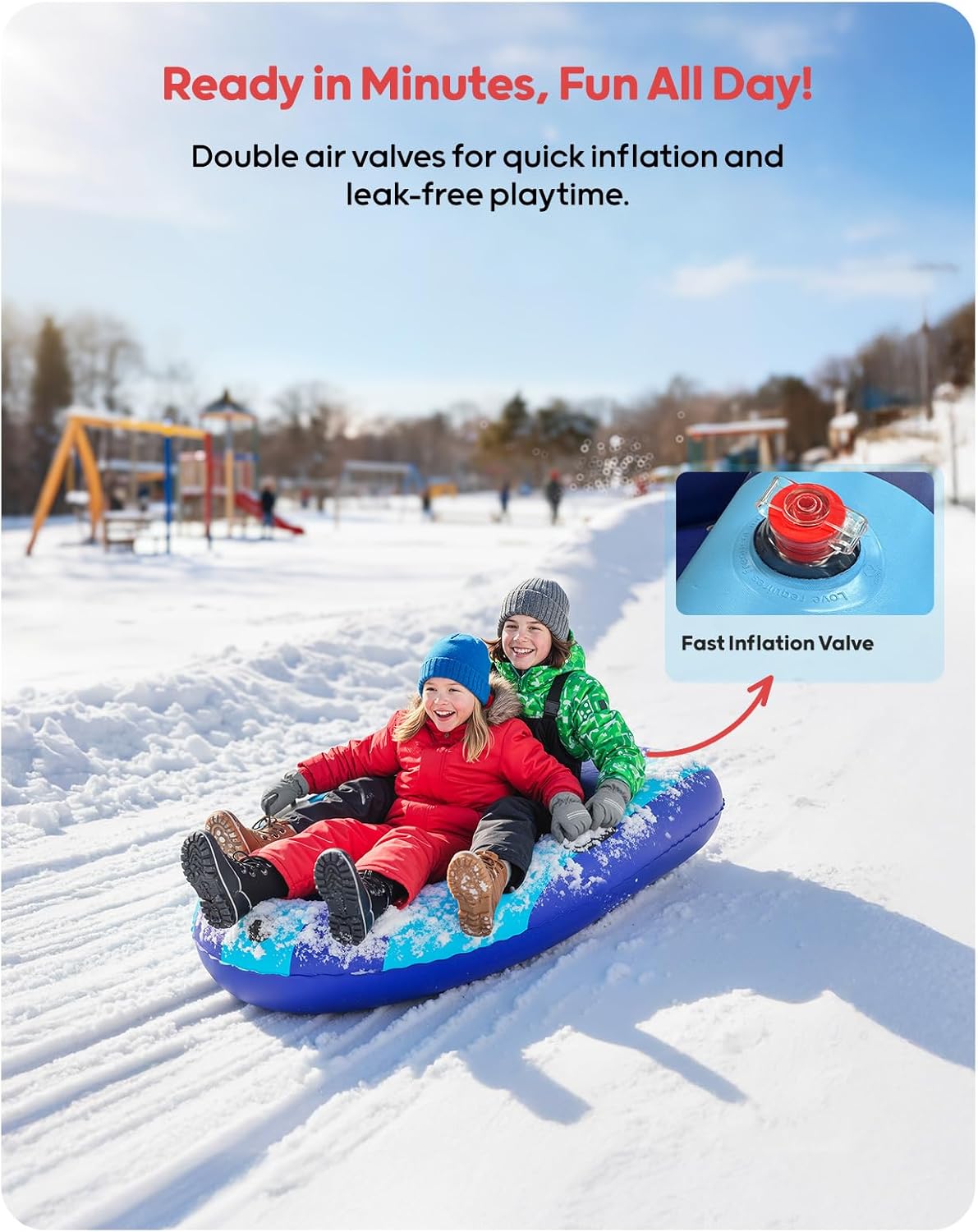 QPAU Aufblasbarer PVC-Schneesc – Outdoor Kid Bewertung und Preis