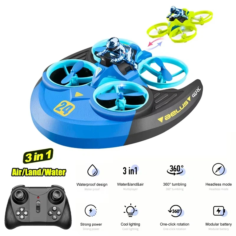 3-in-1 Land Air Sea RC Flugzeu – Kids Outdoor Quad Bewertung und Preis