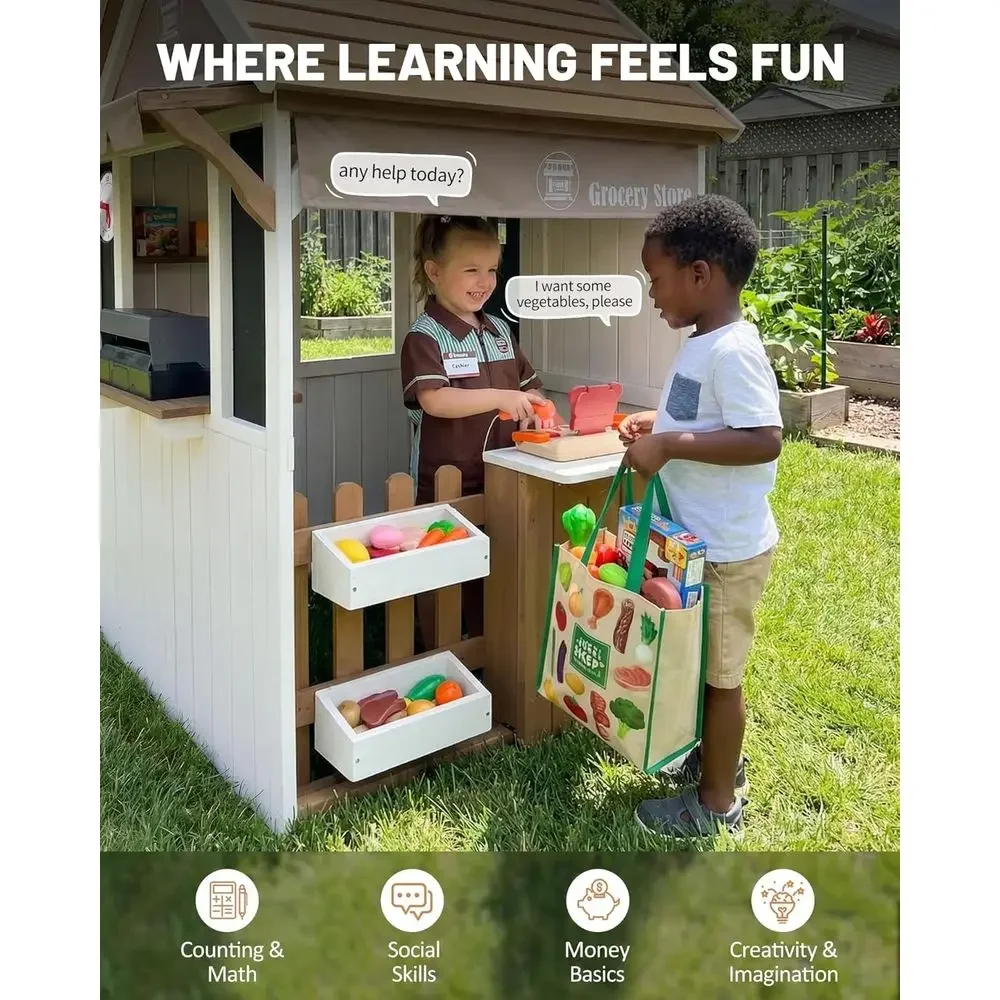 2-in-1-Spielhaus für Kinder im – Kids Outdoor Chalkboard Bewertung und Preis