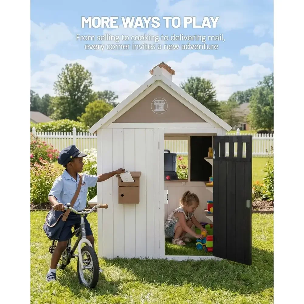 2-in-1-Spielhaus für Kinder im – Kids Outdoor Chalkboard Bewertung und Preis