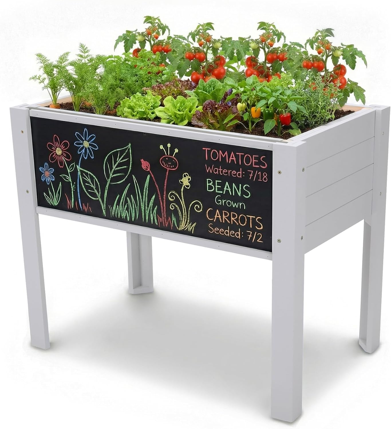 Kinder-Hochbeet mit DIY-Tafel, – Kids Outdoor Chalkboard Bewertung und Preis