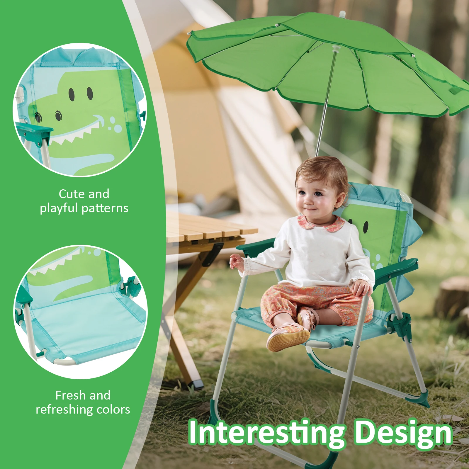 Klappbarer Strandstuhl für Kin – Kids Outdoor Lounge Chair With Umbrella Bewertung und Preis