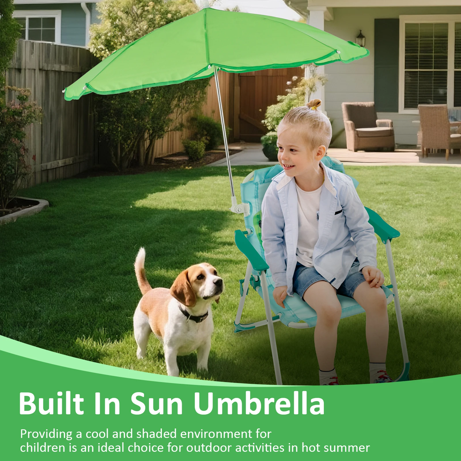 Klappbarer Strandstuhl für Kin – Kids Outdoor Lounge Chair With Umbrella Bewertung und Preis