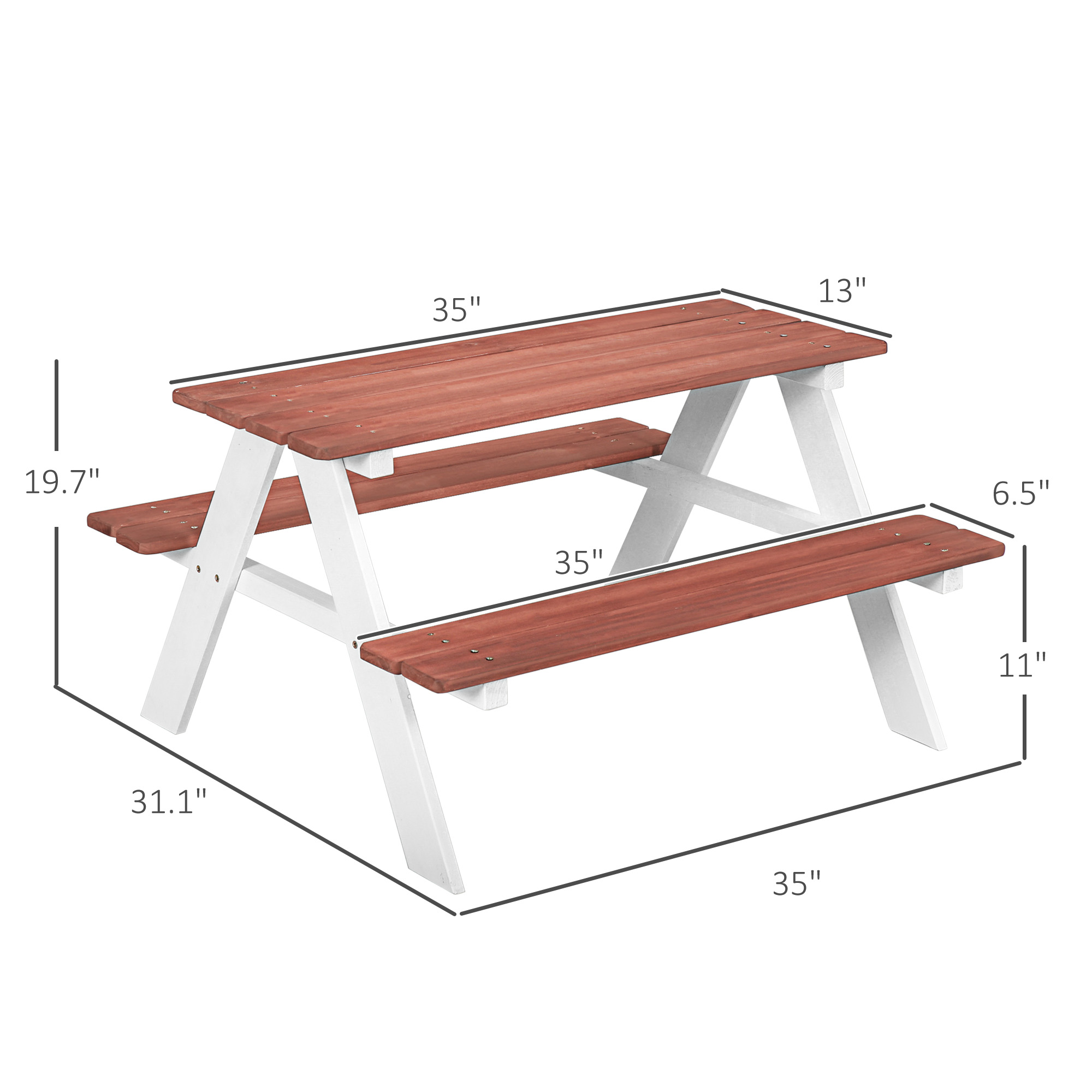 Kinder-Picknicktisch-Set, Holz – Kids Outdoor Bench Bewertung und Preis