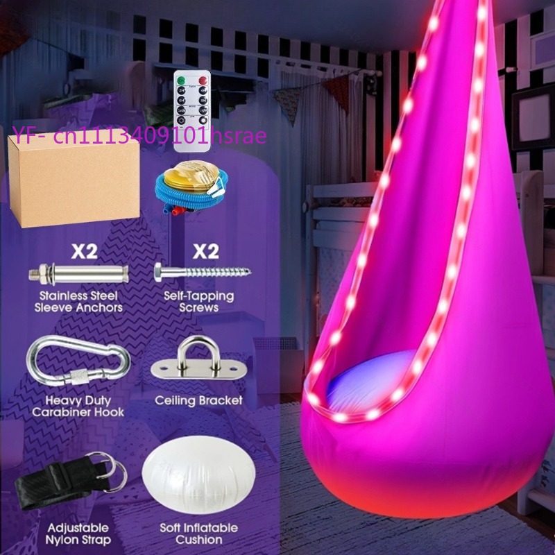 Leuchtende LED-Aufblasbare Hän – Kids Outdoor Hanging Chair Bewertung und Preis