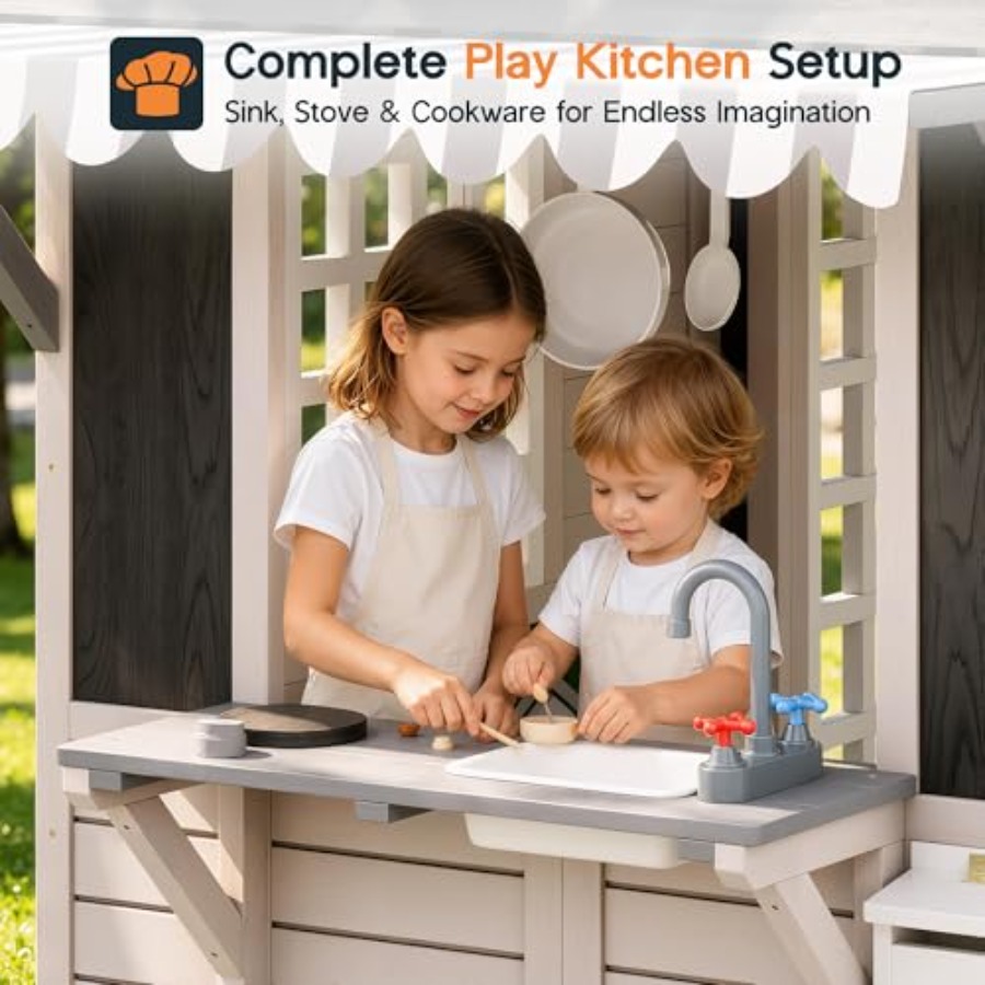 Outdoor-Holzspielhaus für Kind – Kids Outdoor Chalkboard Bewertung und Preis