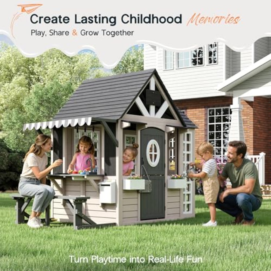 Outdoor-Holzspielhaus für Kind – Kids Outdoor Chalkboard Bewertung und Preis